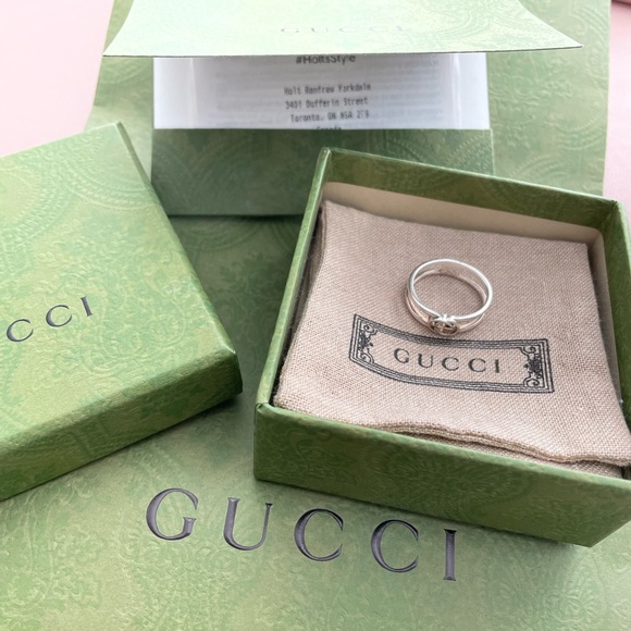 Gucci Jewelry - authentic Gucci ring - Interlocking G thin open band ring